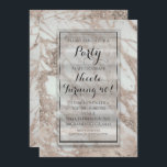 Invitación a la fiesta de Marble Glam Rosa Oro Ros<br><div class="desc">Invitación a la fiesta de Marble Glam Rosa Oro Rosado</div>