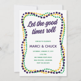 Invitación a la Fiesta de Mardi Gras