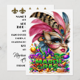 Invitación a la fiesta de Mardi Gras
