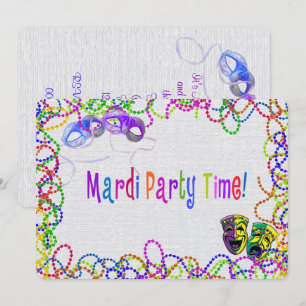 Invitación a la fiesta de Mardi Gras