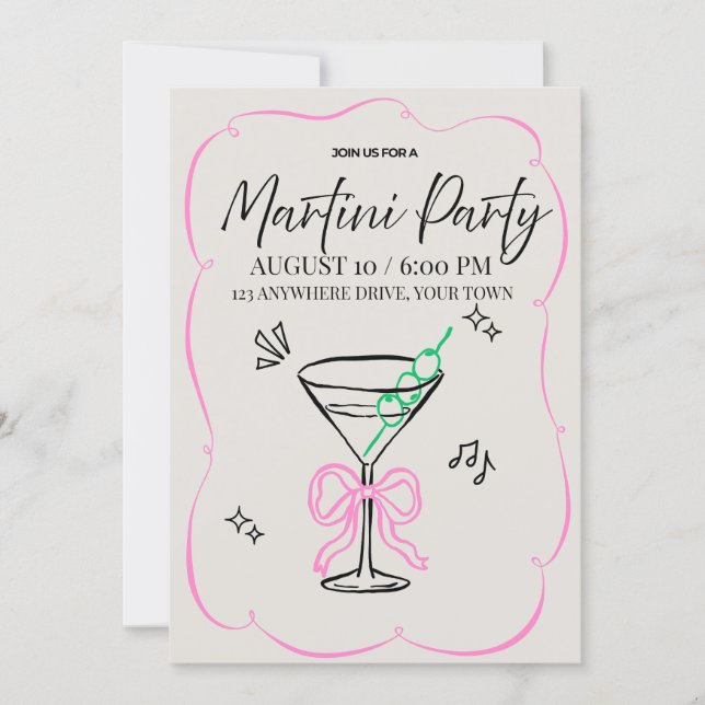 Invitación a la Fiesta de Martini (Anverso)