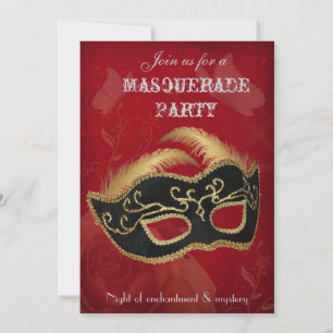 Invitación a la fiesta de mascarada de fantasía