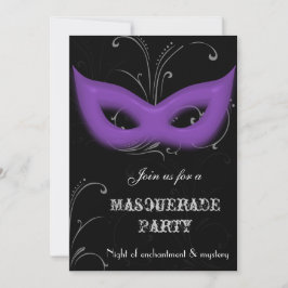 Invitación a la fiesta de mascarada de fantasía