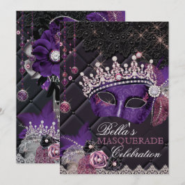 Invitación a la Fiesta de Mascarada de Mis Quince