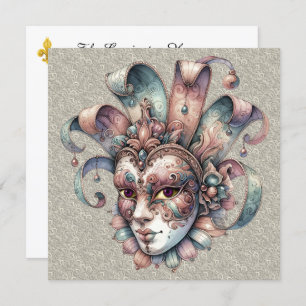 Invitación a la fiesta de mascarada Mardi Gras