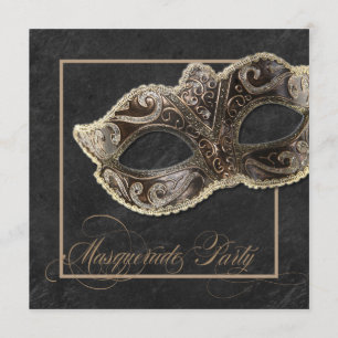 Invitación a la fiesta de mascaradas - Bronce, oro