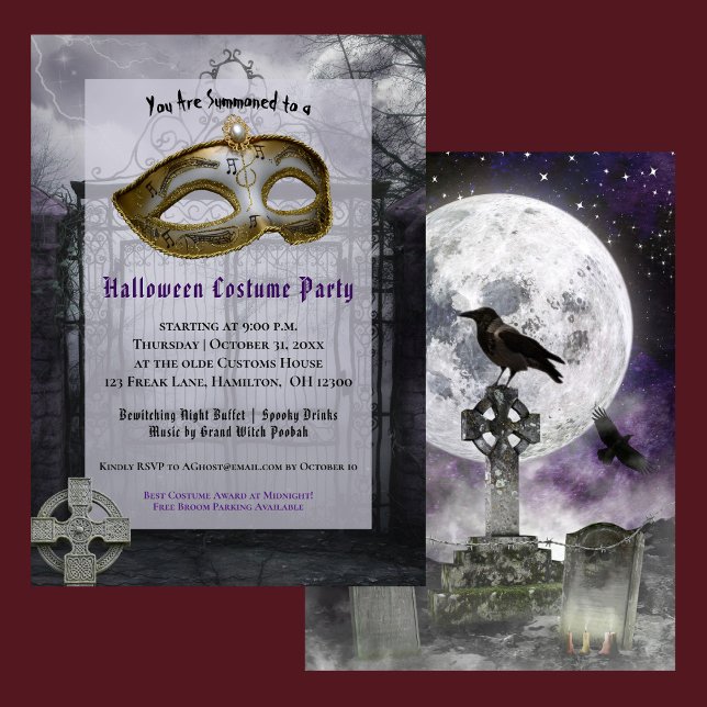 Invitación a la fiesta de máscaras de Halloween pa (Subido por el creador)