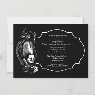 Invitación a la fiesta de máscaras de la pelota de