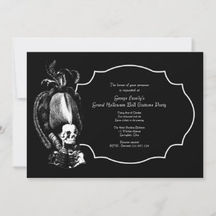 Invitación a la fiesta de máscaras de la pelota de