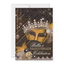 Invitación a la fiesta de máscaras de Mis Quince A