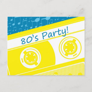 Invitación a la fiesta de mezcla de cintas de 80