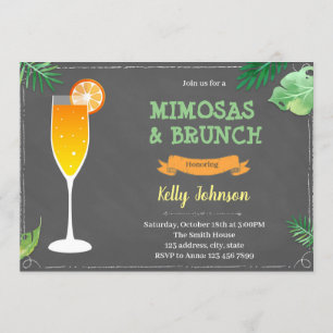 Invitación a la fiesta de mimosas y desayuno