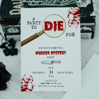 Invitación a la fiesta de misterio por el asesinat