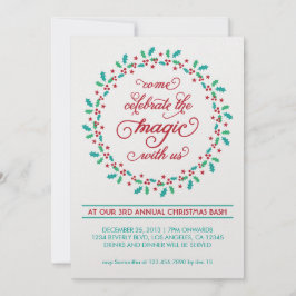 Invitación a la fiesta de Mistletoe Wreath