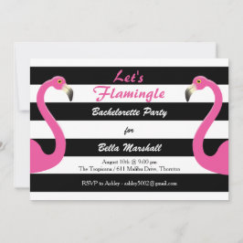 Invitación a la fiesta de moda Flamingo Bacheloret