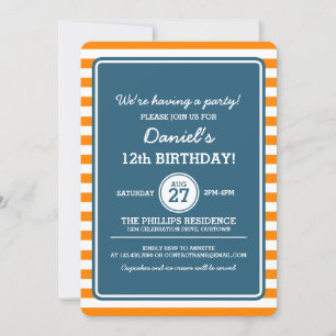 Invitación a la fiesta de moda Naranja/Armada de f