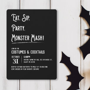 Invitación a la fiesta de Monster Mash Halloween