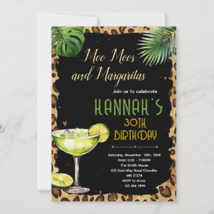invitación a la fiesta de Moo Moos y margaritas