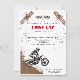Invitación a la fiesta de moto de cross