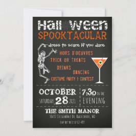 Invitación a la fiesta de Naranja negro de Hallowe