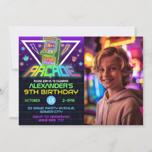Invitación a la fiesta de natalidad de la foto de 