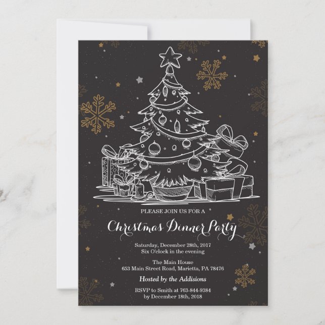 Invitación a la fiesta de Navidad (Anverso)