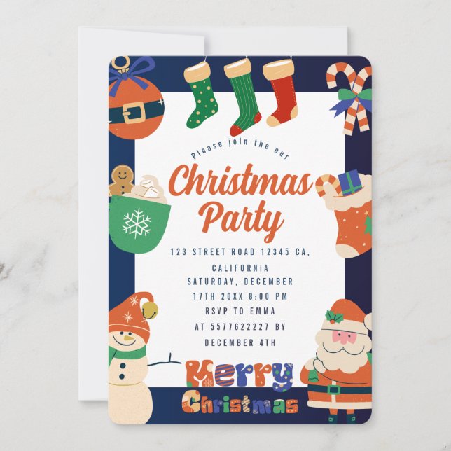 Invitación a la Fiesta de Navidad (Anverso)
