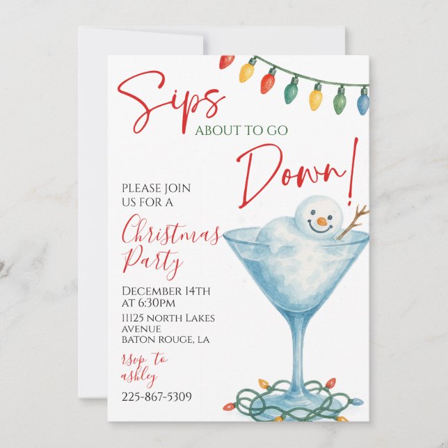 Invitación a la Fiesta de Navidad (Anverso)