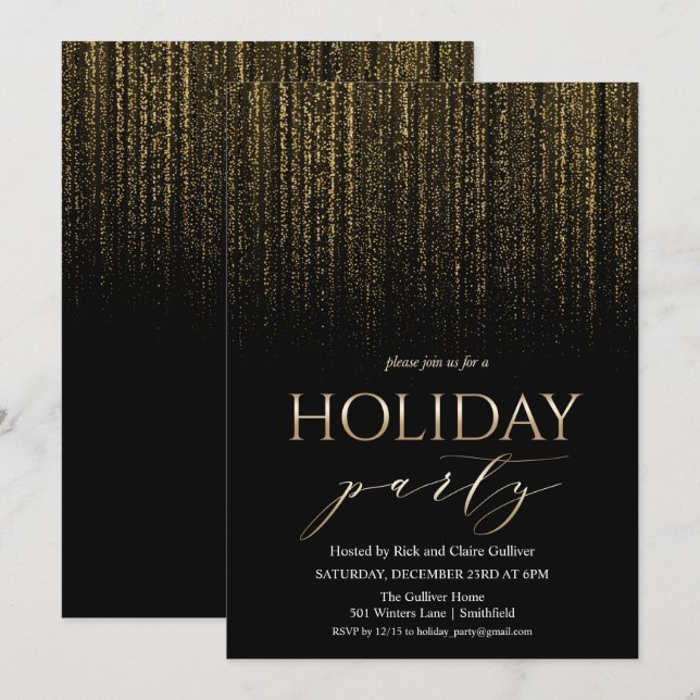 Invitación a la fiesta de Navidad (Anverso / Reverso)