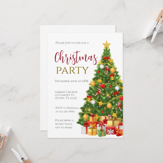 Invitación a la fiesta de Navidad (Anverso/Reverso In Situ)