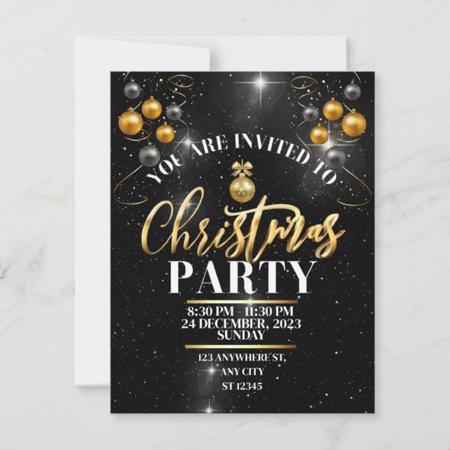 Invitación a la Fiesta de Navidad (Anverso)