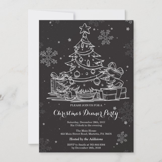 Invitación a la fiesta de Navidad (Anverso)
