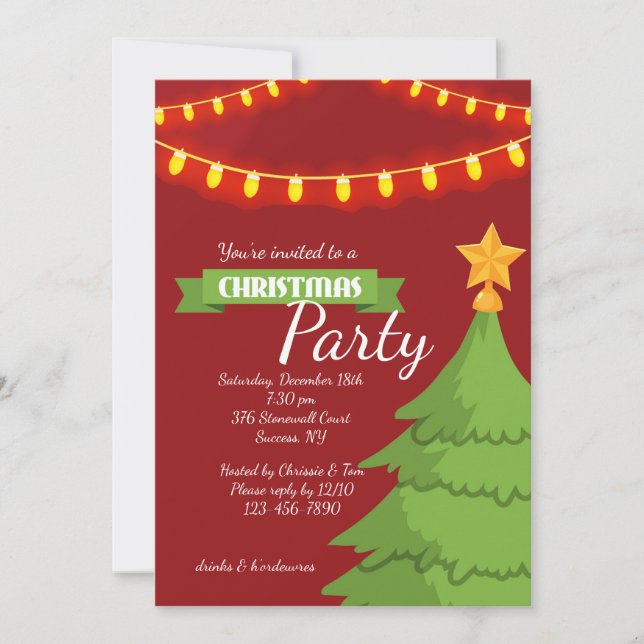 Invitación a la Fiesta de Navidad (Anverso)
