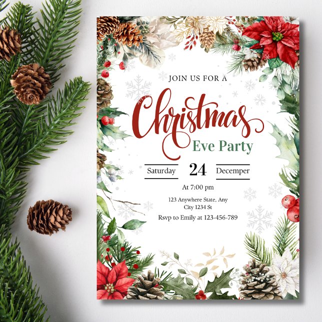 Invitación a la fiesta de Navidad, Cena de Nochebu (Subido por el creador)