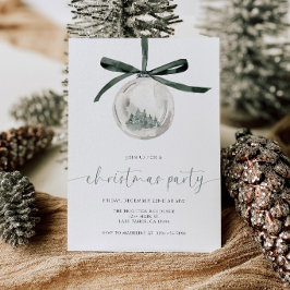 Invitación a la fiesta de Navidad con acuarela