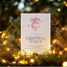 Invitación a la Fiesta de Navidad con Adorno Román