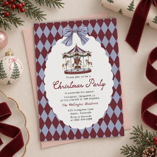 Invitación a la fiesta de Navidad con arco de carr