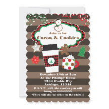 Invitación a la fiesta de Navidad con Cocoa y Gall