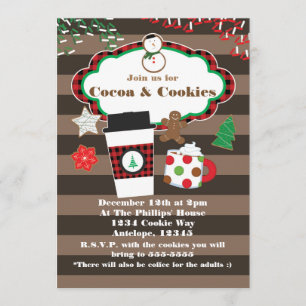 Invitación a la fiesta de Navidad con Cocoa y Gall