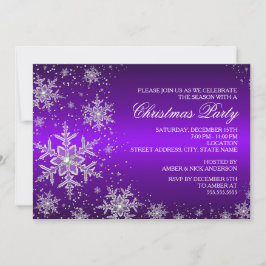Invitación a la fiesta de Navidad con copo de niev