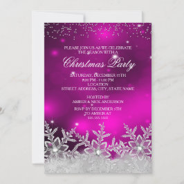 Invitación a la fiesta de Navidad con copo de niev