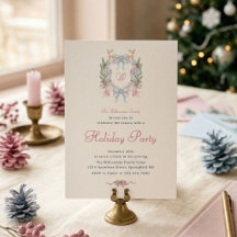 Invitación a la fiesta de Navidad con estilo Prepp