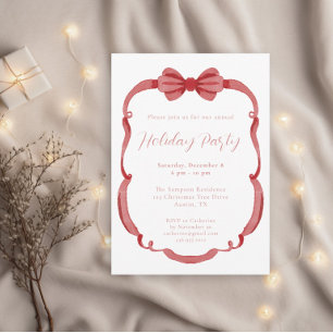 Invitación a la fiesta de Navidad con marco de cin