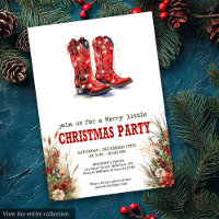 Invitación a la fiesta de Navidad con sombrero y b