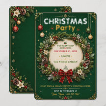 Invitación a la fiesta de Navidad Corona de Esmera