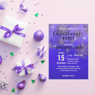 Invitación a la fiesta de Navidad corporativa Blue