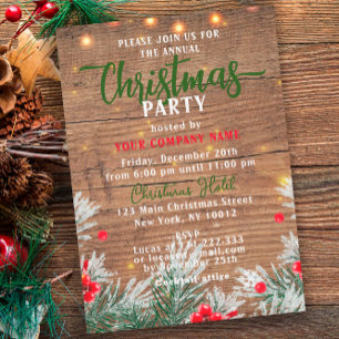 Invitación a la fiesta de Navidad corporativa Wint