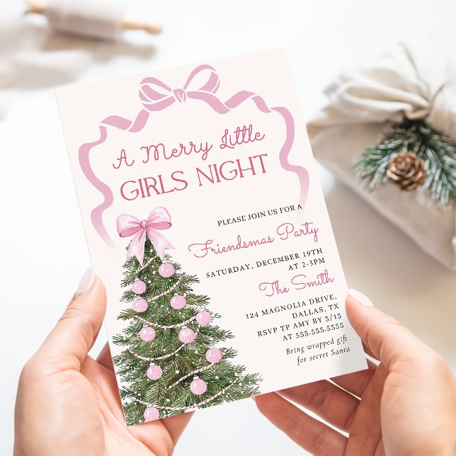 Invitación a la fiesta de Navidad de chicas (Subido por el creador)