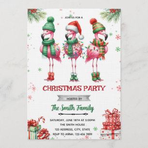 Invitación a la fiesta de Navidad de flamenco