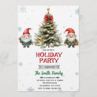 Invitación a la fiesta de Navidad de Gnome
